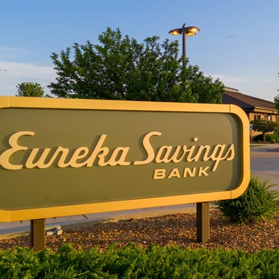Eureka Savings Bank Sign at the Peru Branch